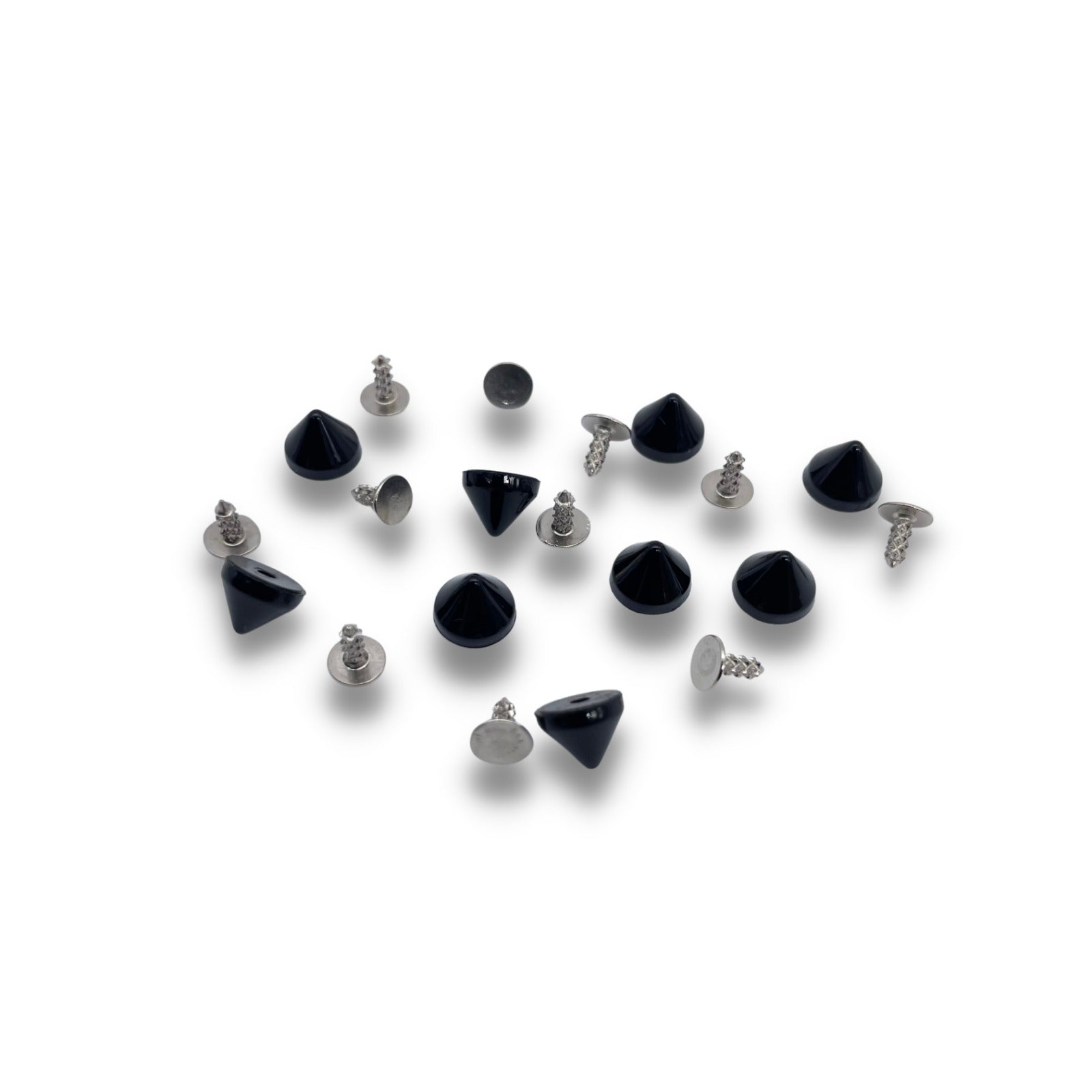 10x Christian Louboutin Black Studs/Spikes (6mm)