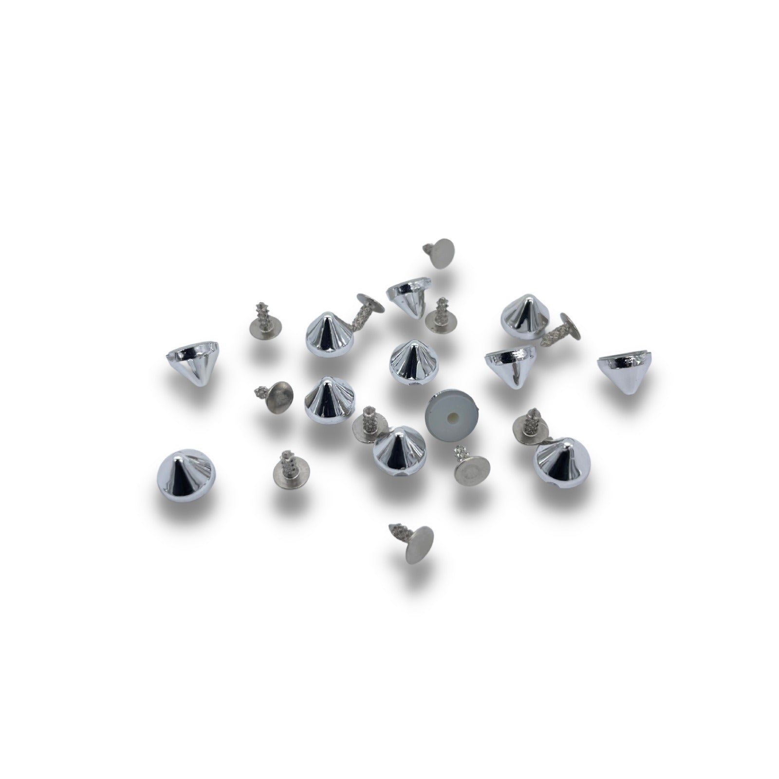 10x Christian Louboutin Silver Studs / Spikes (6mm)