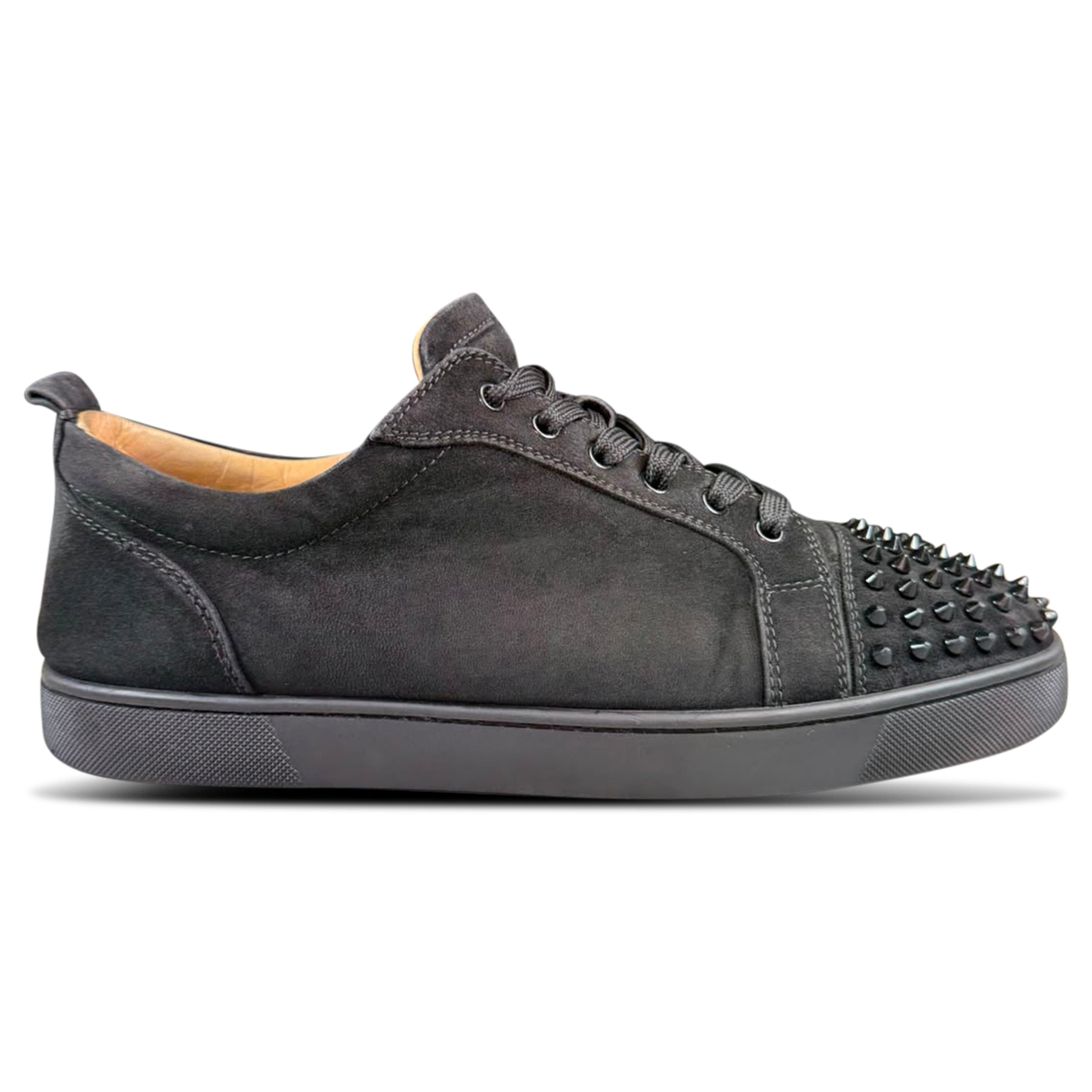 LOUBOUTIN JUNIOR SPIKES BLACK UK 10.5 (Fits 11) | PRE OWNED