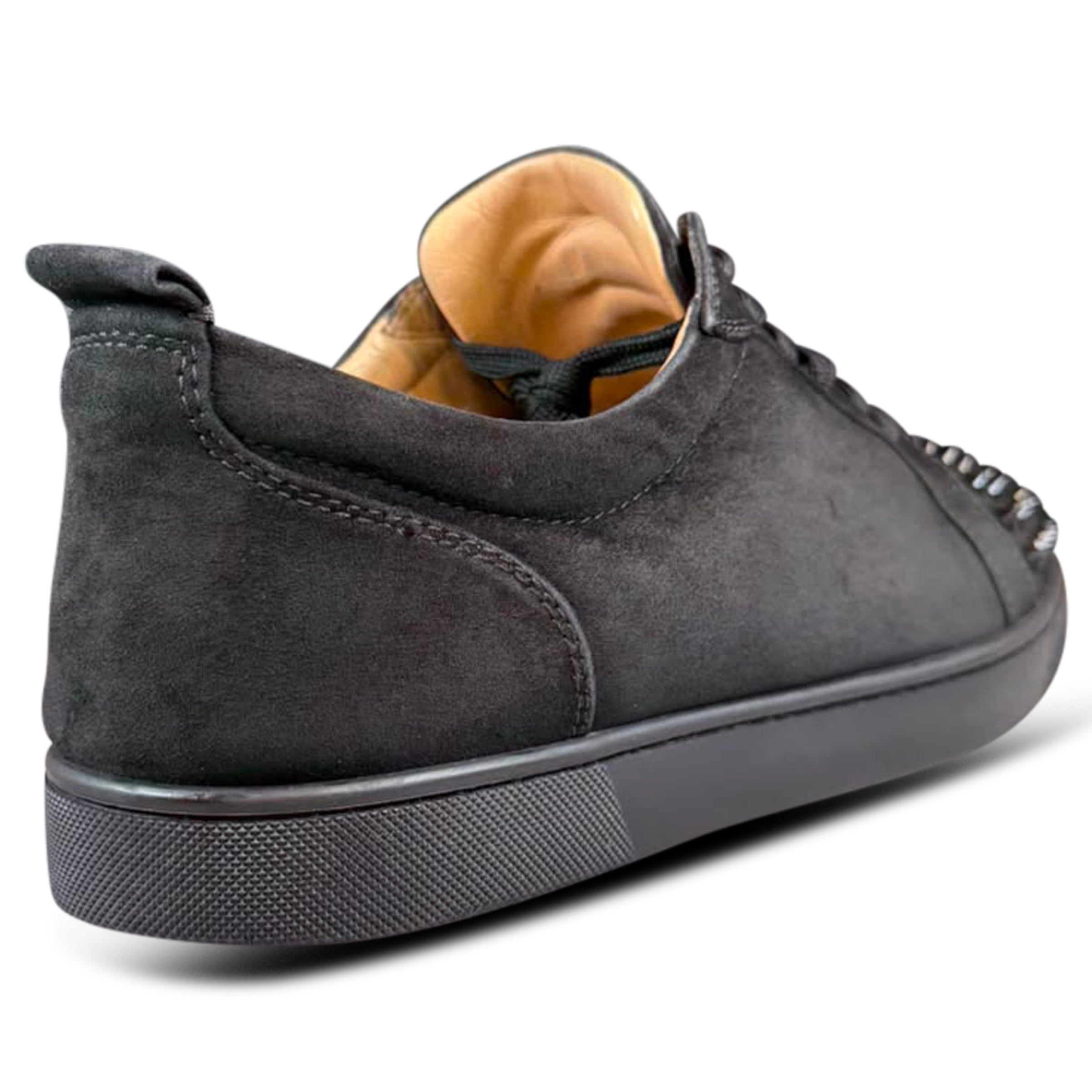 LOUBOUTIN JUNIOR SPIKES BLACK UK 10.5 (Fits 11) | PRE OWNED