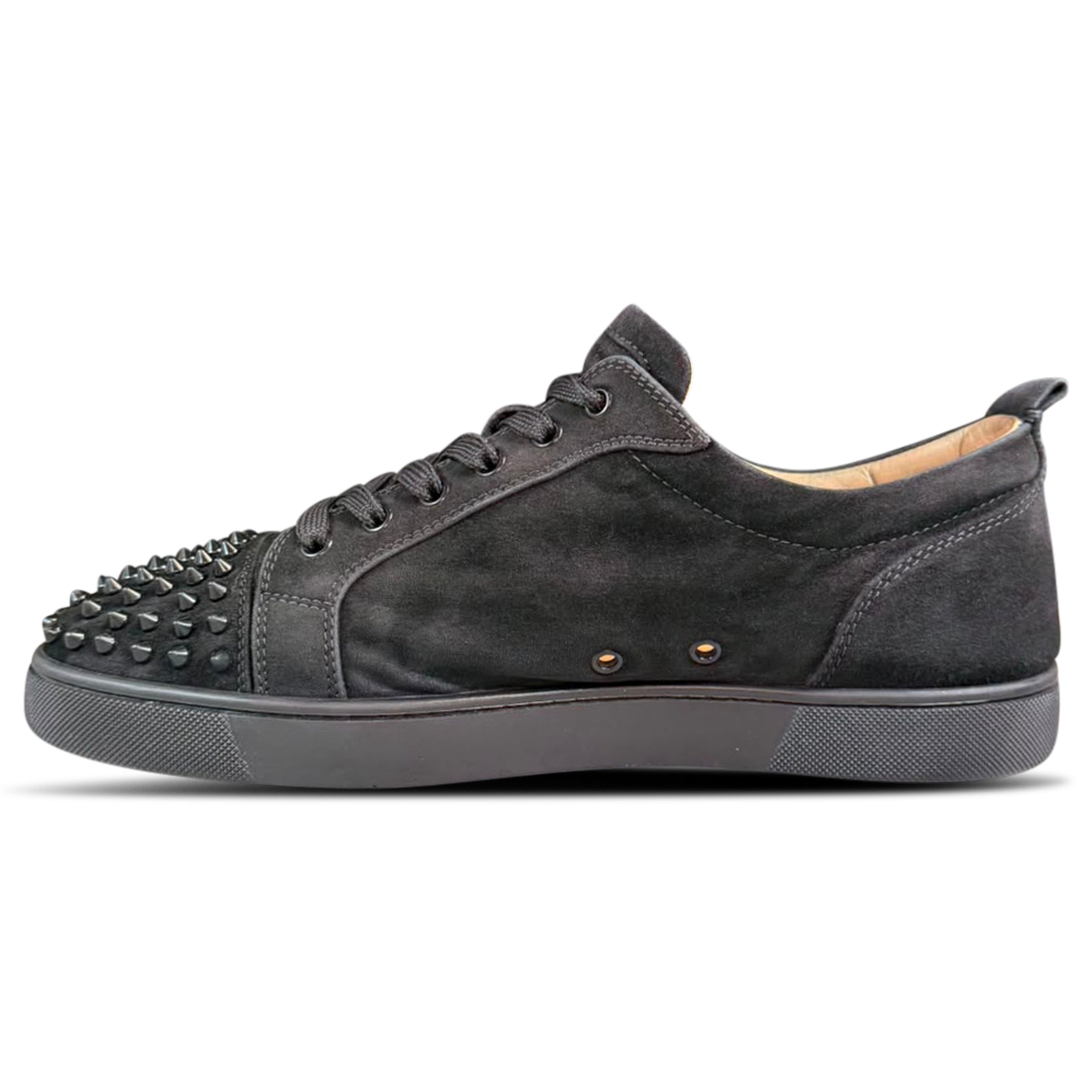 LOUBOUTIN JUNIOR SPIKES BLACK UK 10.5 (Fits 11) | PRE OWNED