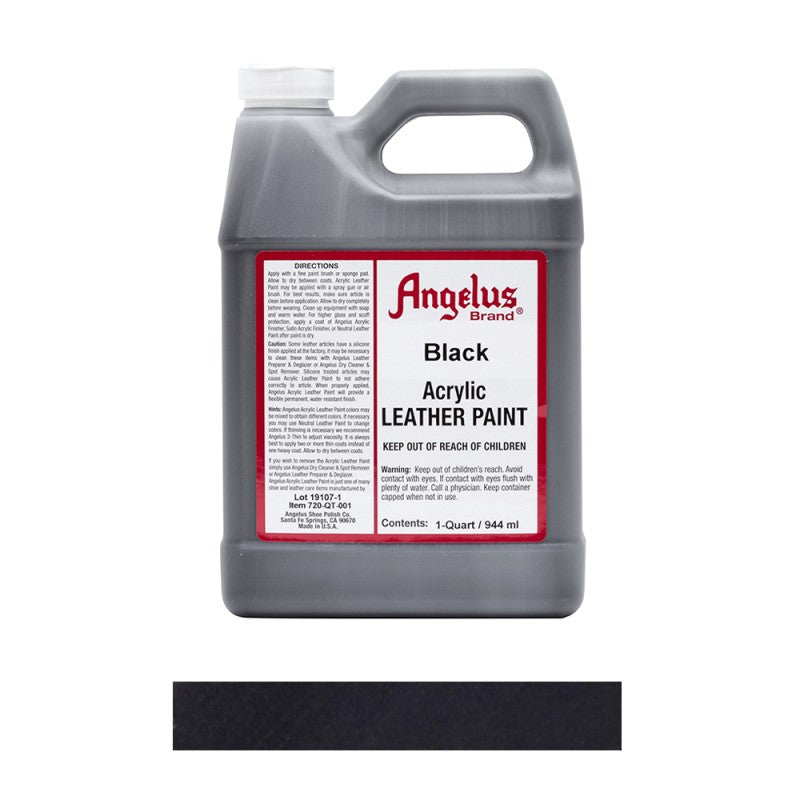 Angelus Acrylic Leather Paint Bottle Black 001