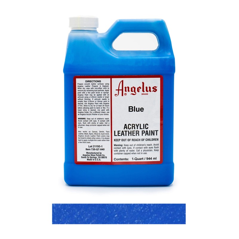 Angelus Acrylic Leather Paint Bottle Blue 040