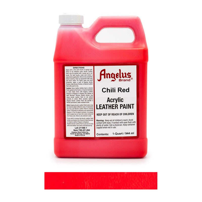 Angelus Acrylic Leather Paint Bottle Chili Red 260