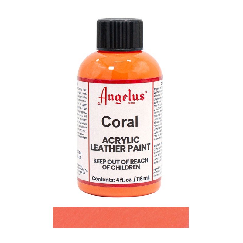 Angelus Acrylic Leather Paint Bottle Coral 277