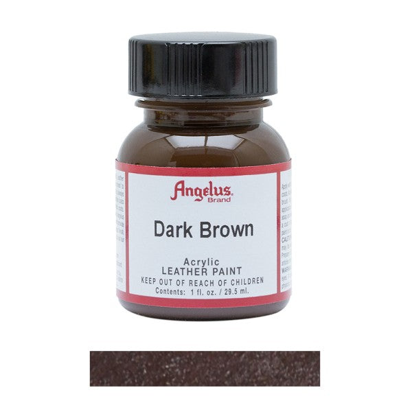 Angelus Acrylic Leather Paint Bottle Dark Brown 018