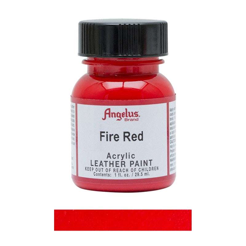 Angelus Acrylic Leather Paint Bottle Fire Red 185