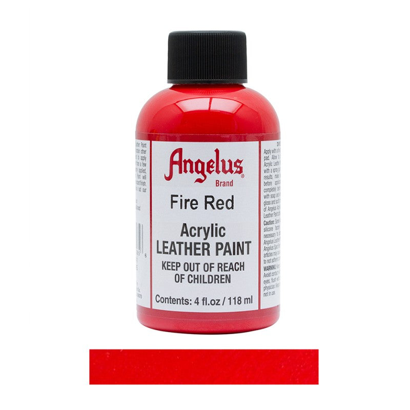 Angelus Acrylic Leather Paint Bottle Fire Red 185