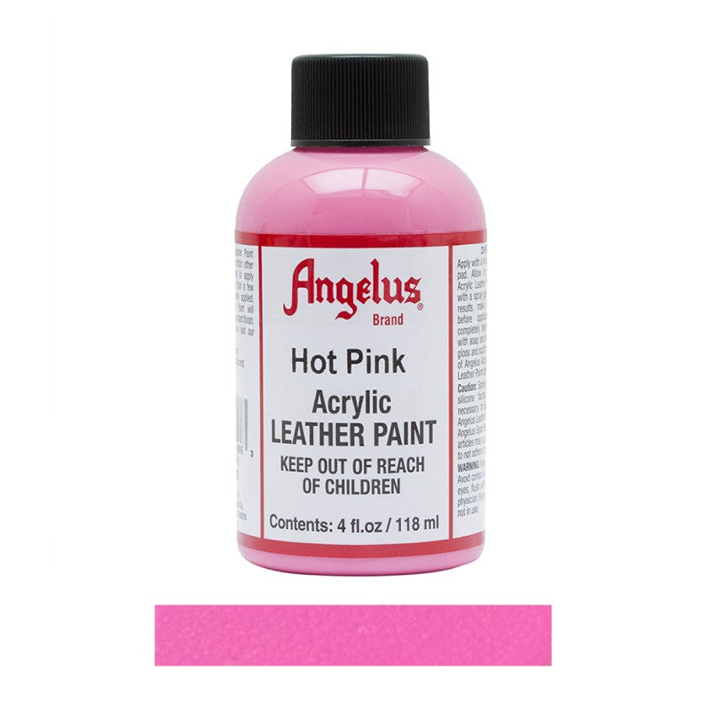 Angelus Acrylic Leather Paint Bottle Hot Pink 186