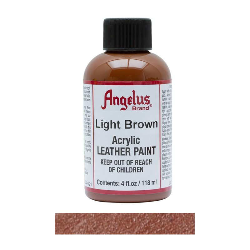 Angelus Acrylic Leather Paint Bottle Light Brown 021