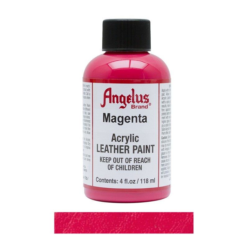 Angelus Acrylic Leather Paint Bottle Magenta 187