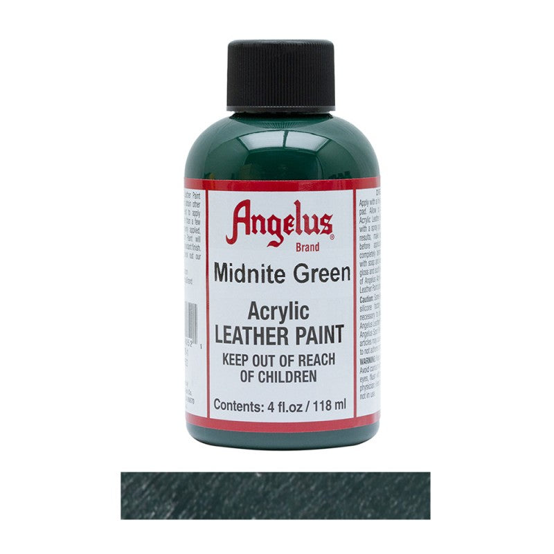 Angelus Acrylic Leather Paint Bottle Midnight Green 052
