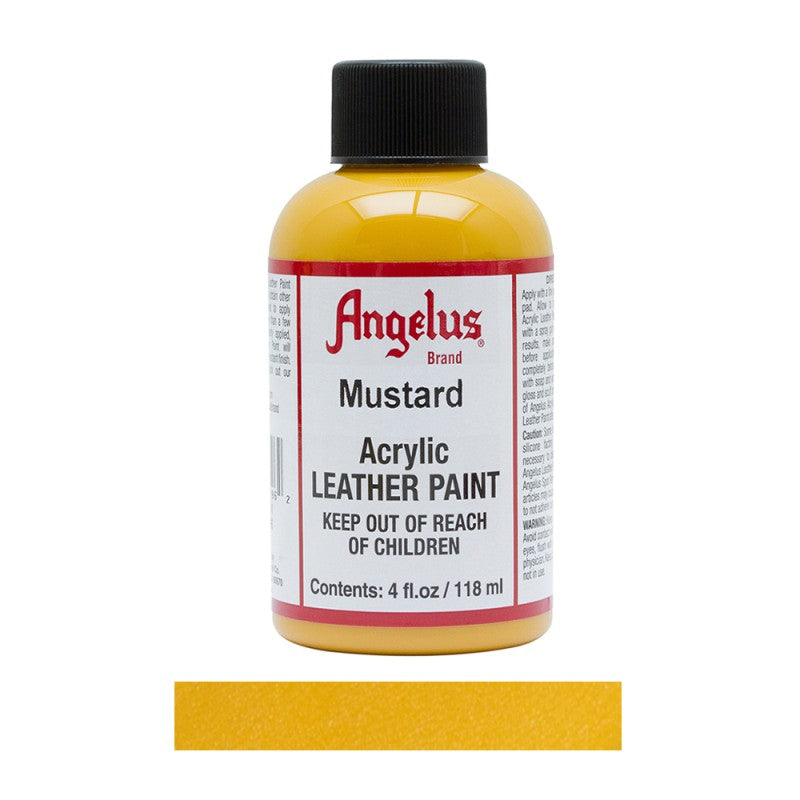 Angelus Acrylic Leather Paint Bottle Mustard 196