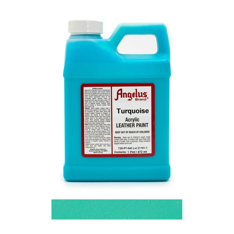 Angelus Acrylic Leather Paint Bottle Turquoise 043