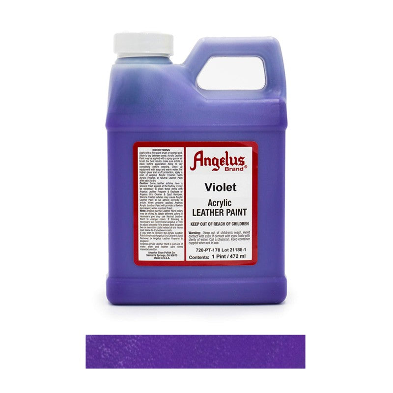 Angelus Acrylic Leather Paint Bottle Violet 178