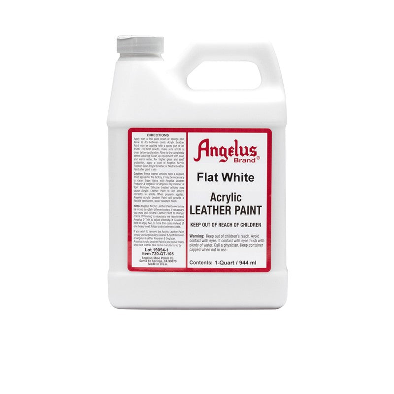 Angelus Acrylic Leather Paint Bottle White 005