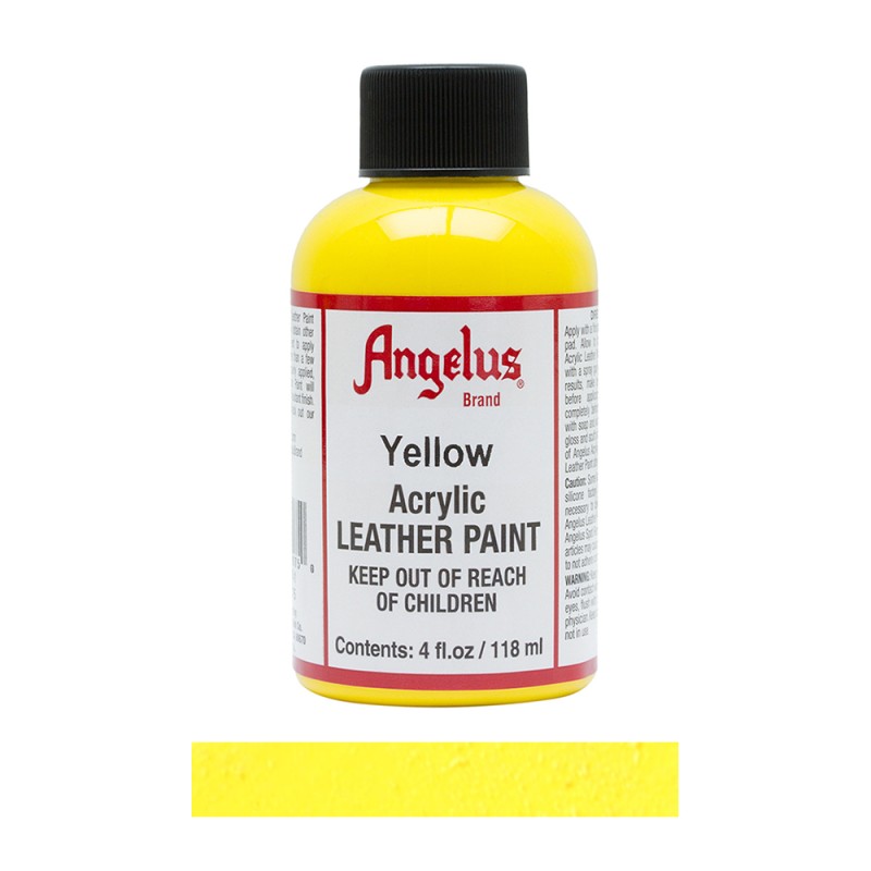 Angelus Acrylic Leather Paint Bottle Yellow 075